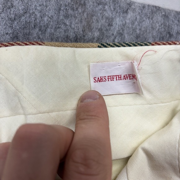 True Vintage 1970s Saks Fifth Avenue Wool Trouser Pants Tartan Plaid Buckle Back - Picture 12 of 13